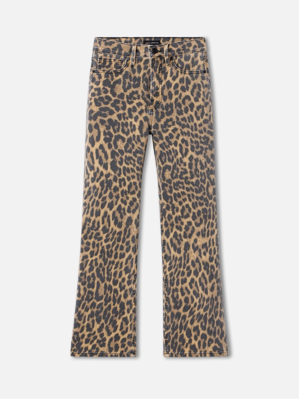 Good American Leopard Print Ankle Length Pants